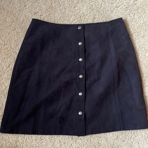 Black button up skirt